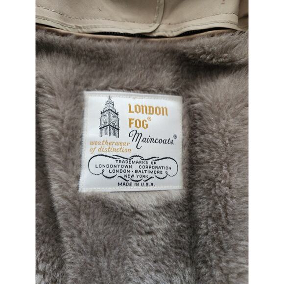 London Fog Vintage Zip-Out Lining Trench Coat 42 Regular - Picture 8 of 9
